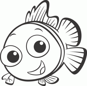 Dibujos para colorear pez ojos grandes
