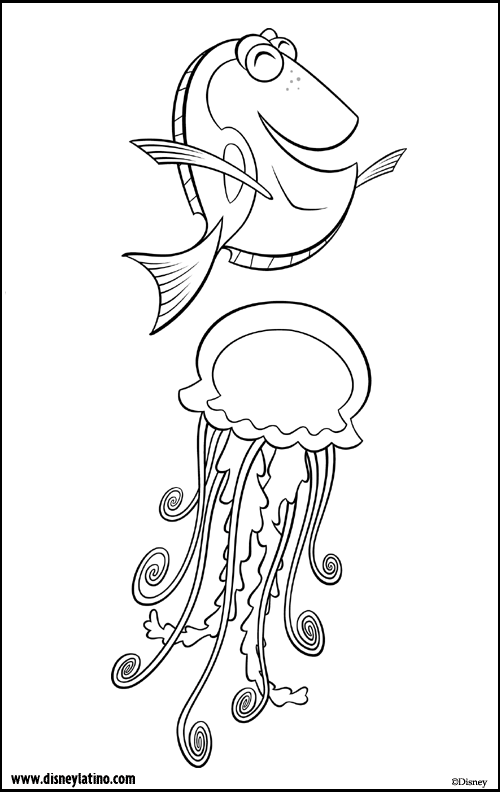 Dibujos Para Colorear Pez Y Medusa - Dibujos Para Colorear Pez Y Medusa