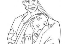 Photo of Dibujos Para Colorear Pocahontas Abraza A Su Padre
