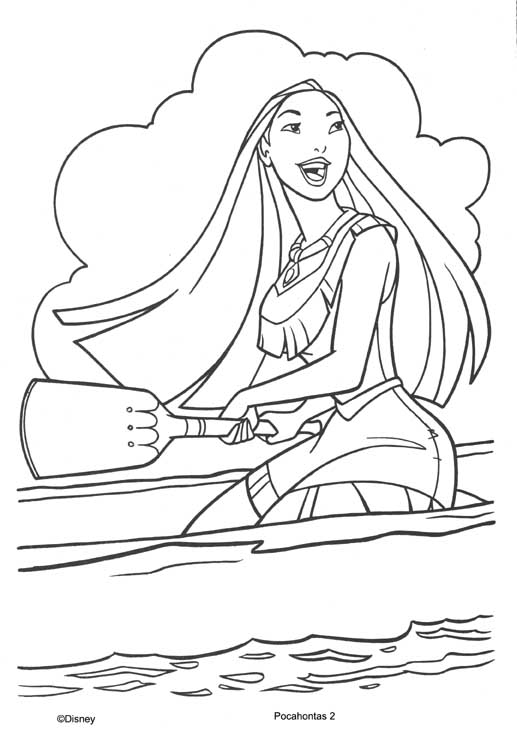 Dibujos Para Colorear Pocahontas En Canoa - Dibujos Para Colorear Pocahontas En Canoa