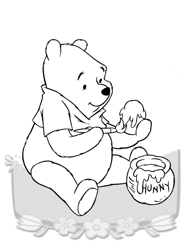 Dibujos Para Colorear Pooh Comiendo Miel - Dibujos Para Colorear Pooh Comiendo Miel
