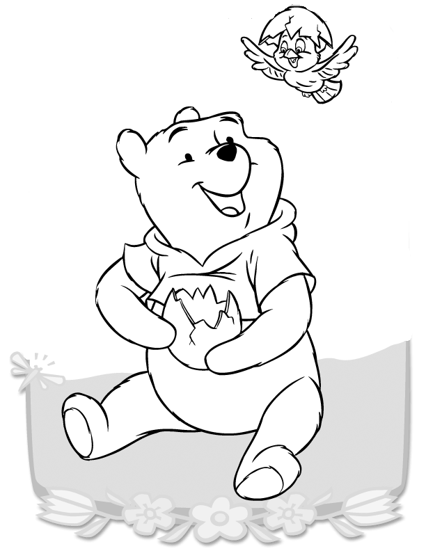 Dibujos Para Colorear Pooh Con Pajaro - Dibujos Para Colorear Pooh Con Pajaro