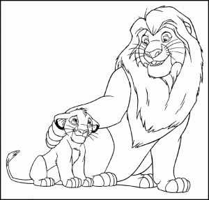Dibujos para colorear Rey León