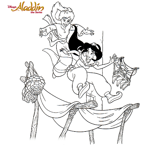 Dibujos Para Colorear Salto D La Princesa Y Aladin - Dibujos Para Colorear Salto D La Princesa Y Aladin