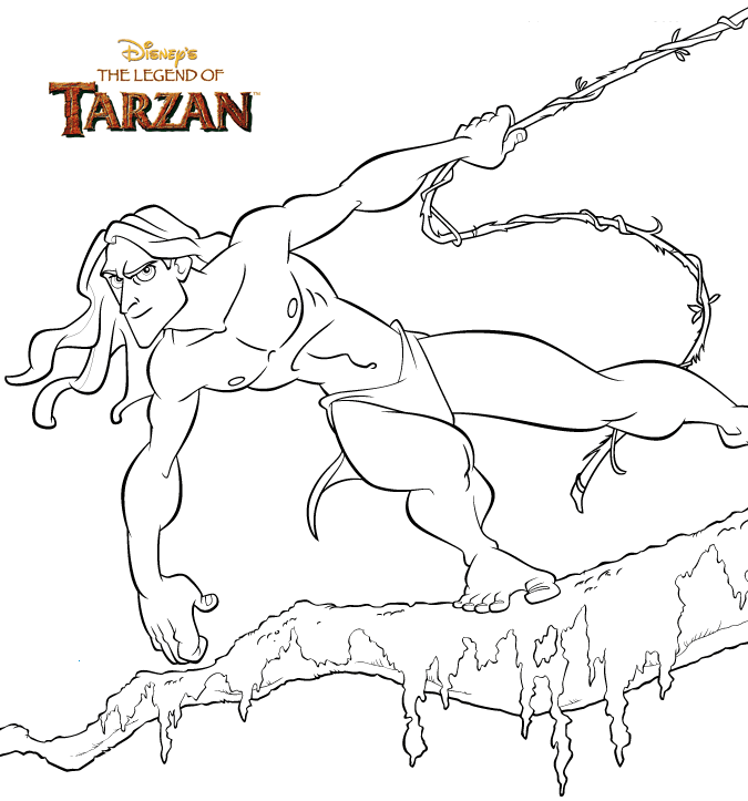 Dibujos Para Colorear Tarzan En El Arbol - Dibujos Para Colorear Tarzan En El Arbol