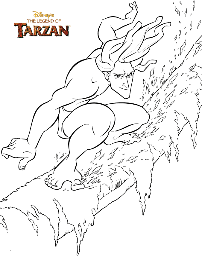 Dibujos Para Colorear Tarzan Patinando - Dibujos Para Colorear Tarzan Patinando