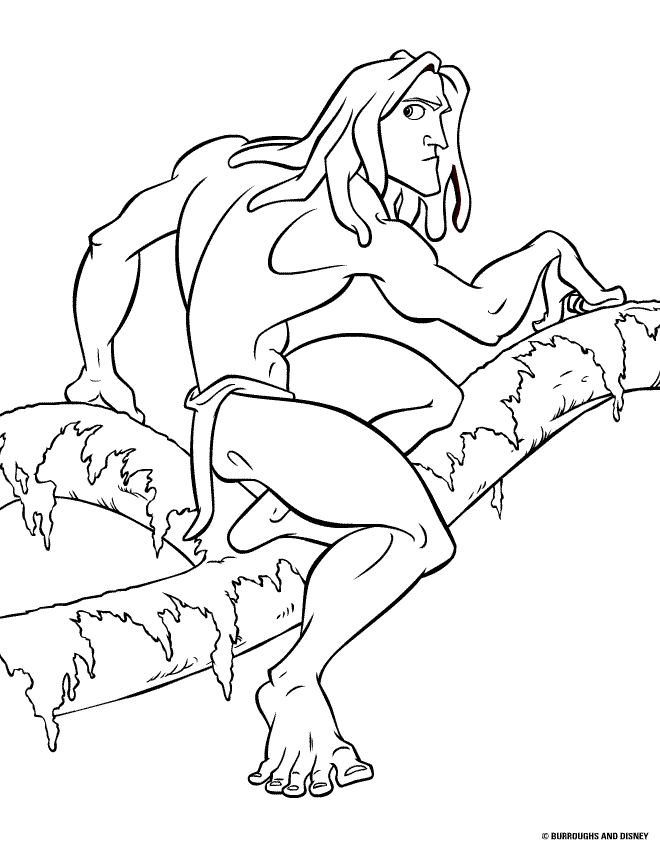 Dibujos Para Colorear Tarzan Sobre Rama - Dibujos Para Colorear Tarzan Sobre Rama