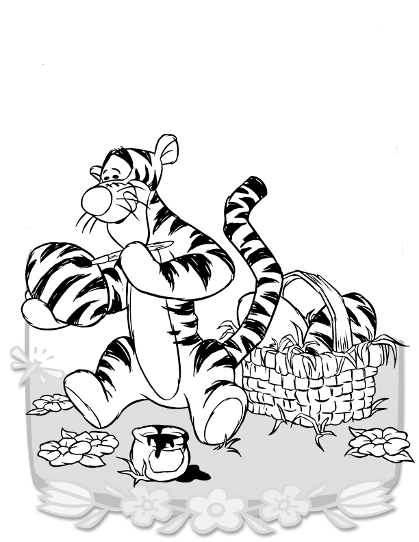 Dibujos Para Colorear Tigre Pita Huevos - Dibujos Para Colorear Tigre Pita Huevos