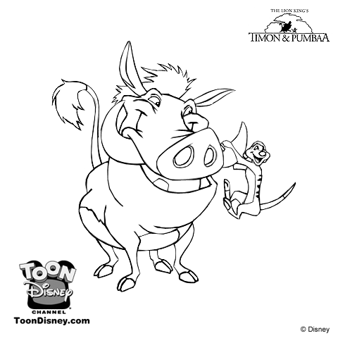 Dibujos Para Colorear Timon Pumba - Dibujos Para Colorear Timon Pumba