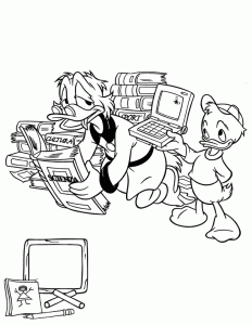 Dibujos para colorear tio gilito y un sobrino