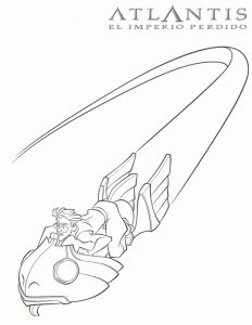 Dibujos para colorear volando en nave