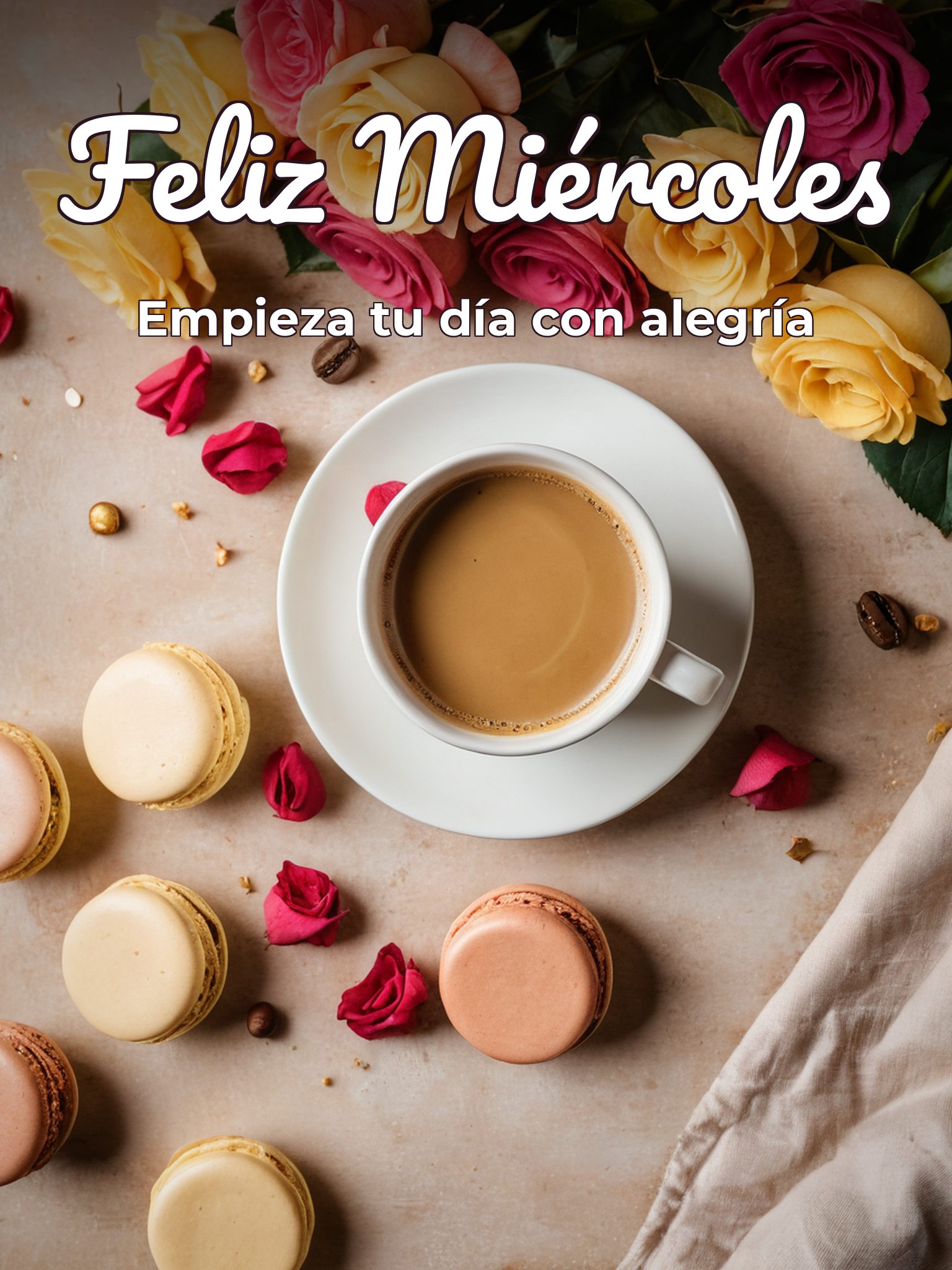 Buenos días feliz miércoles para WhatsApp gratis