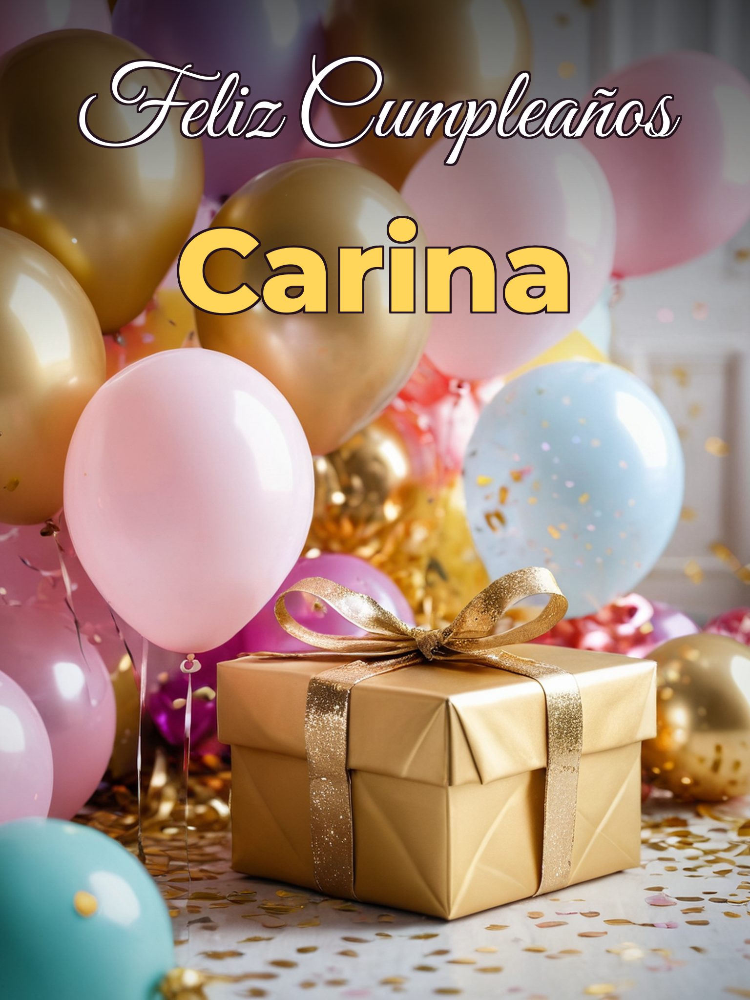 Feliz cumpleaños carina