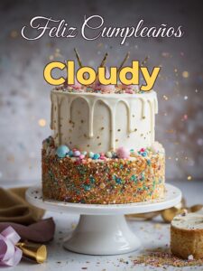 Feliz cumpleaños cloudy
