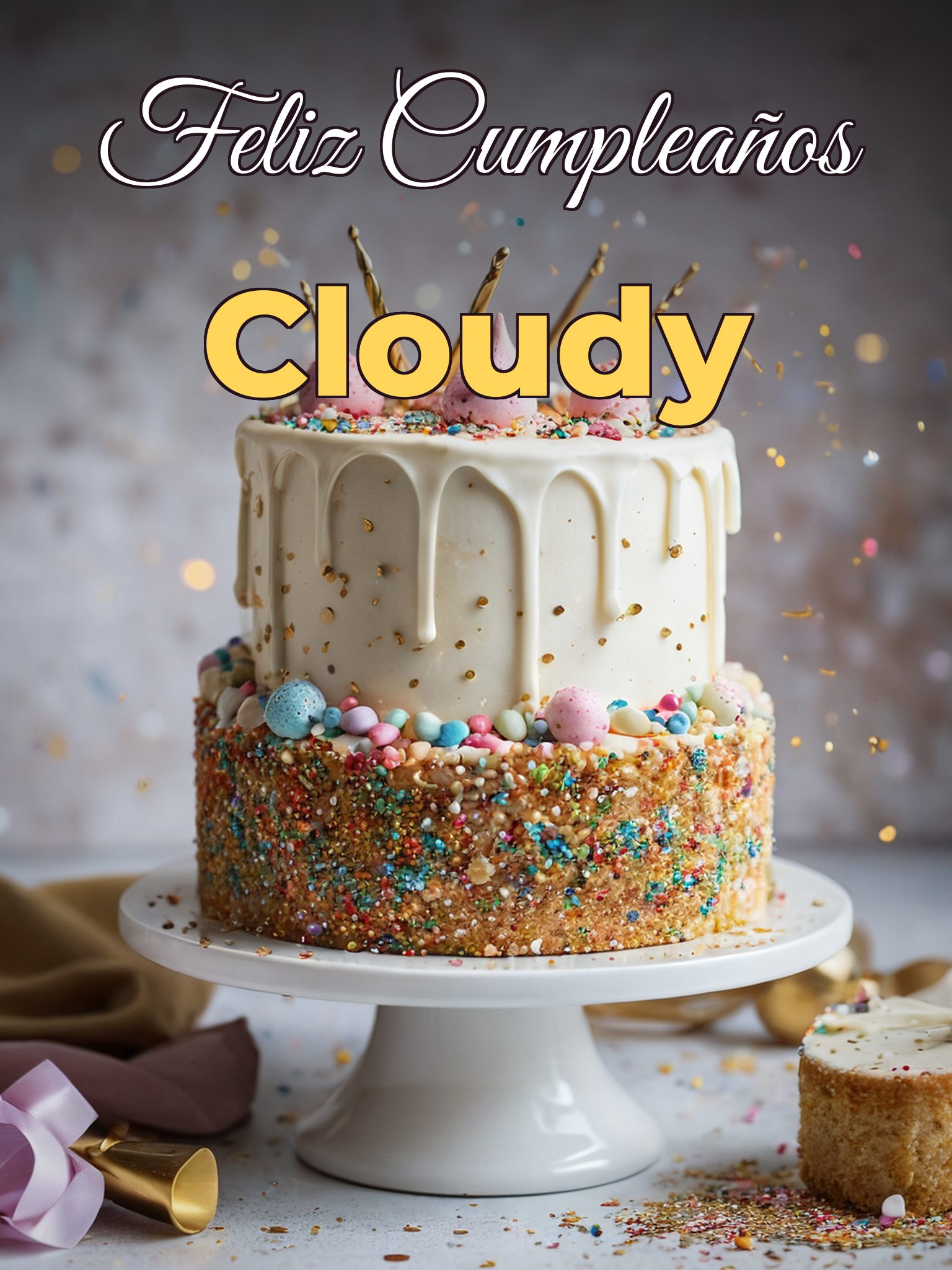 Feliz cumpleaños cloudy