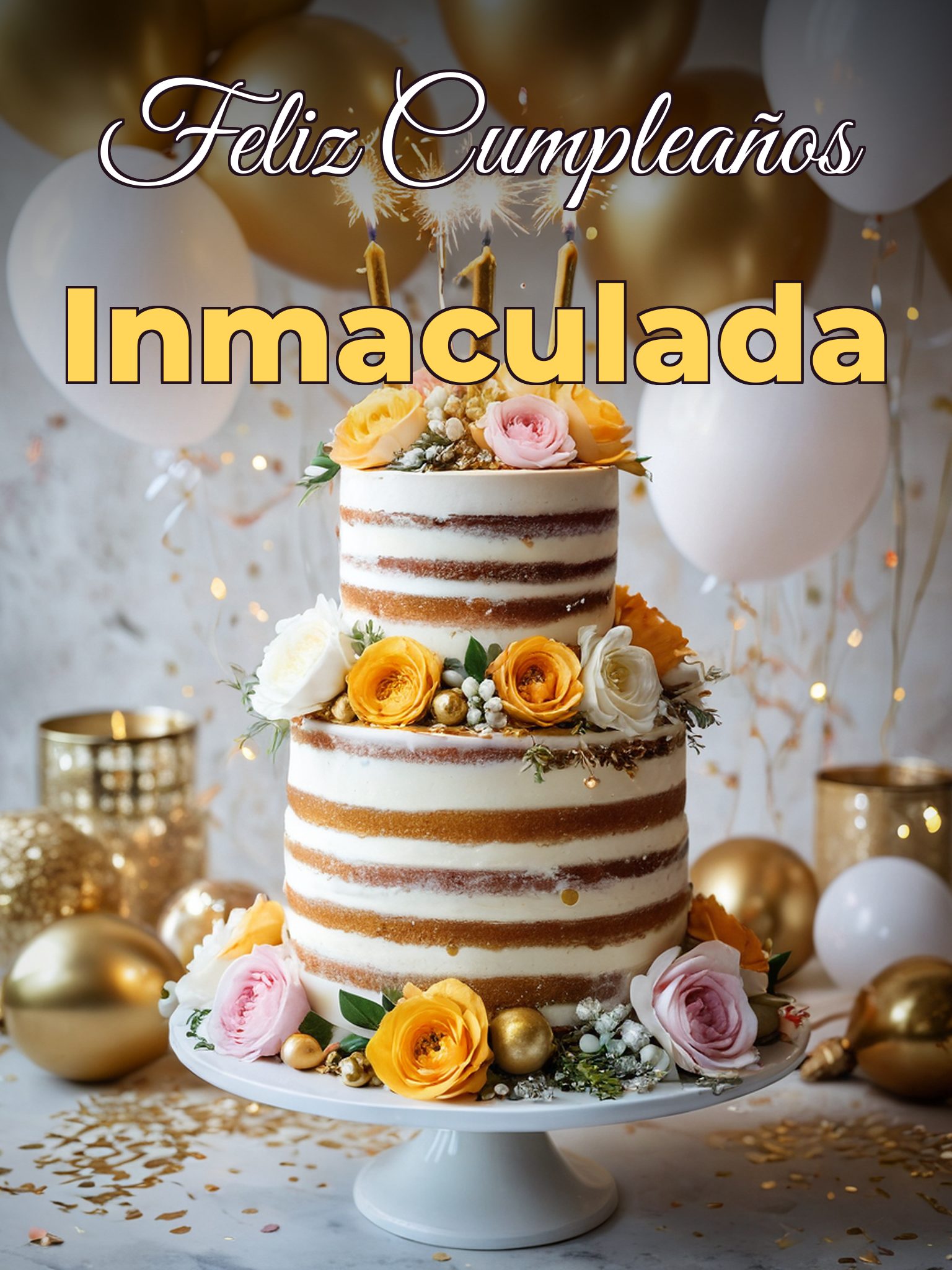 Feliz cumpleaños inmaculada
