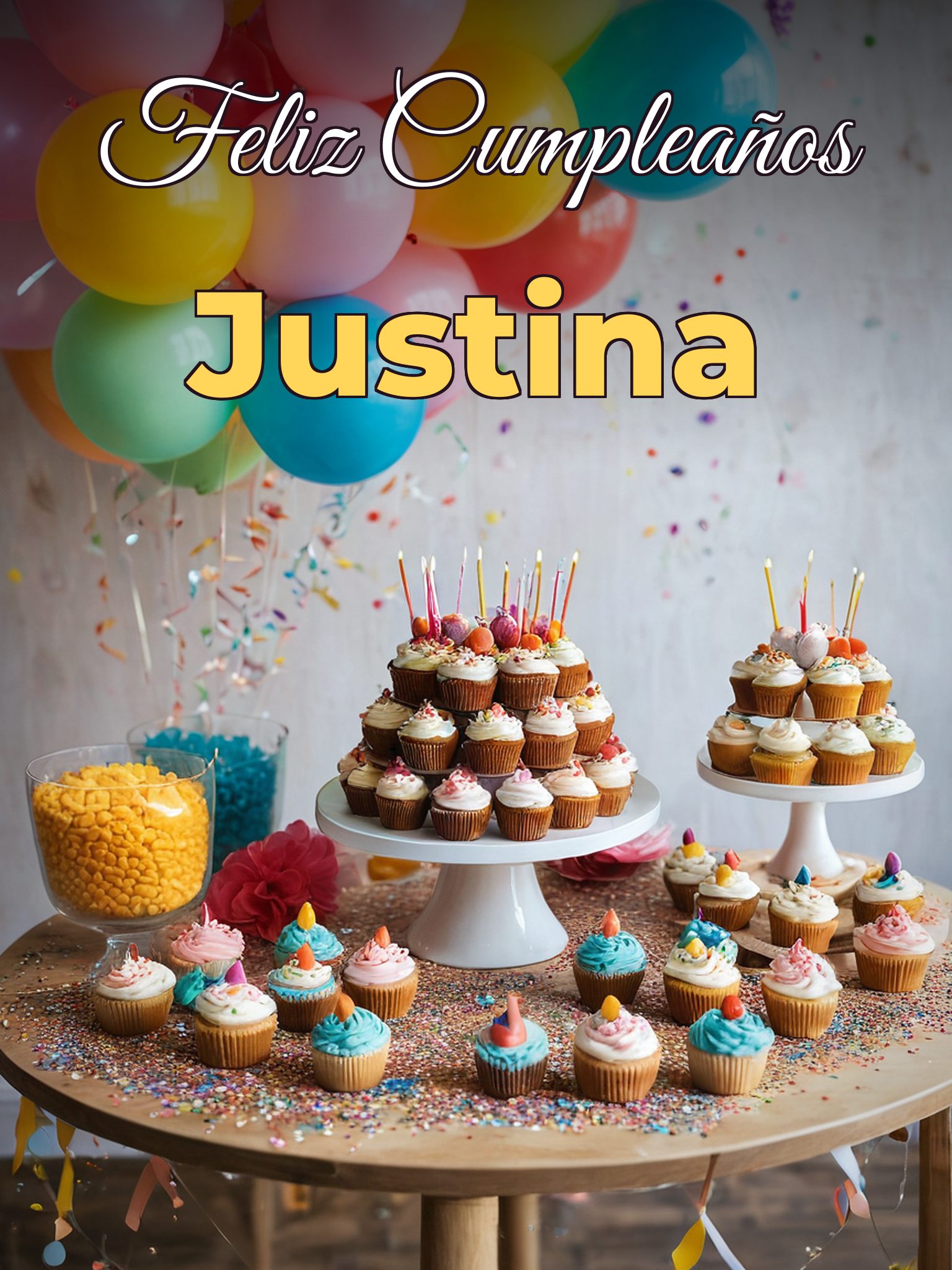 Feliz cumpleaños justina