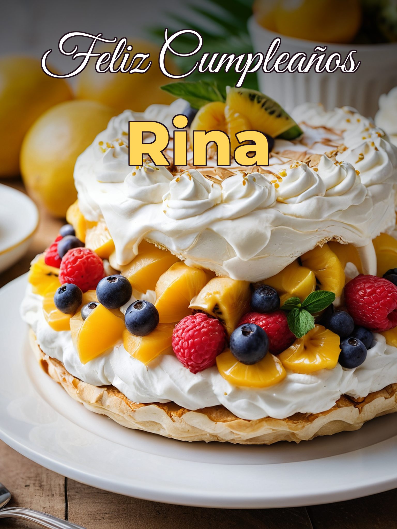 Feliz cumpleaños rina