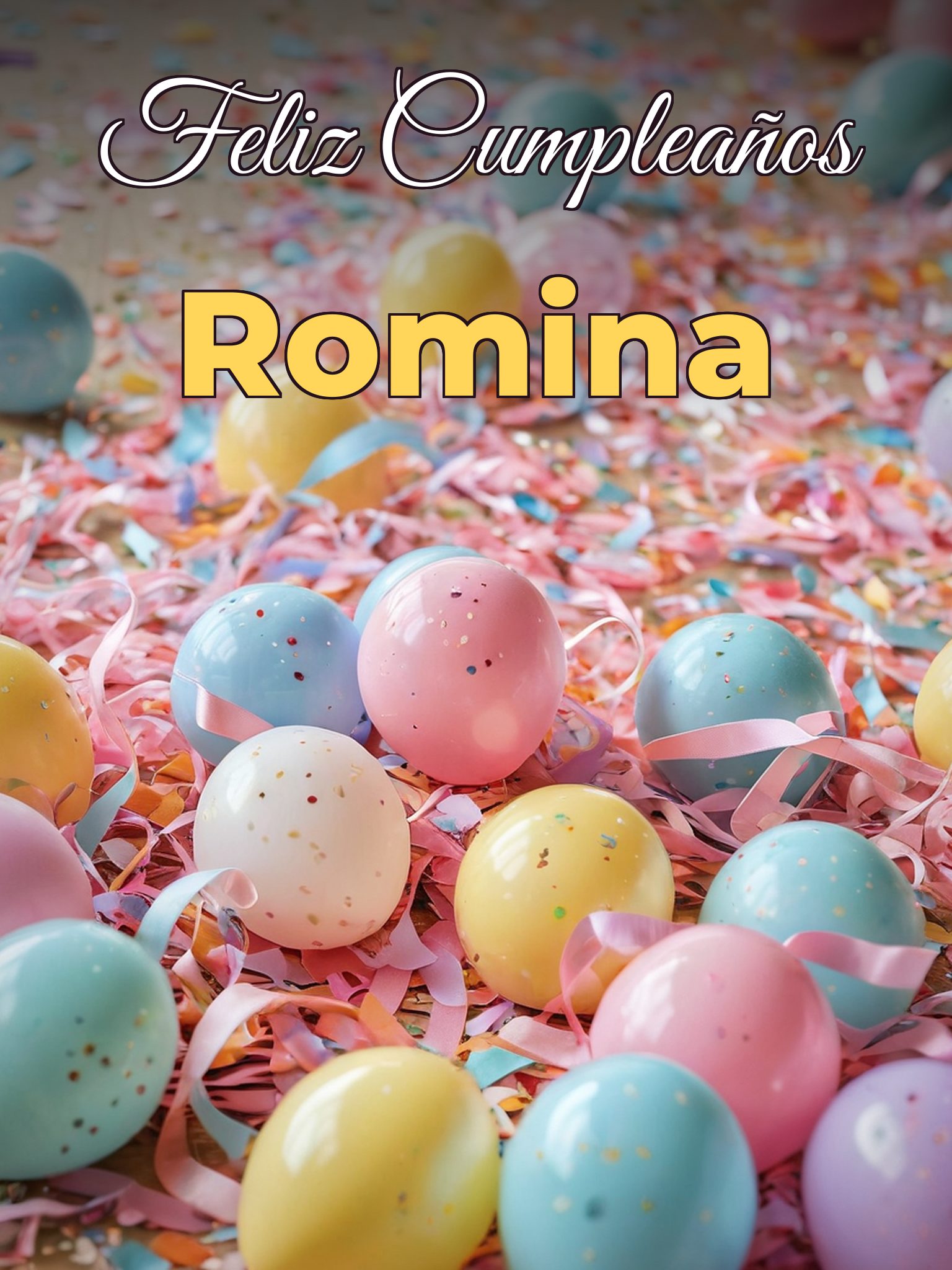 Feliz cumpleaños romina