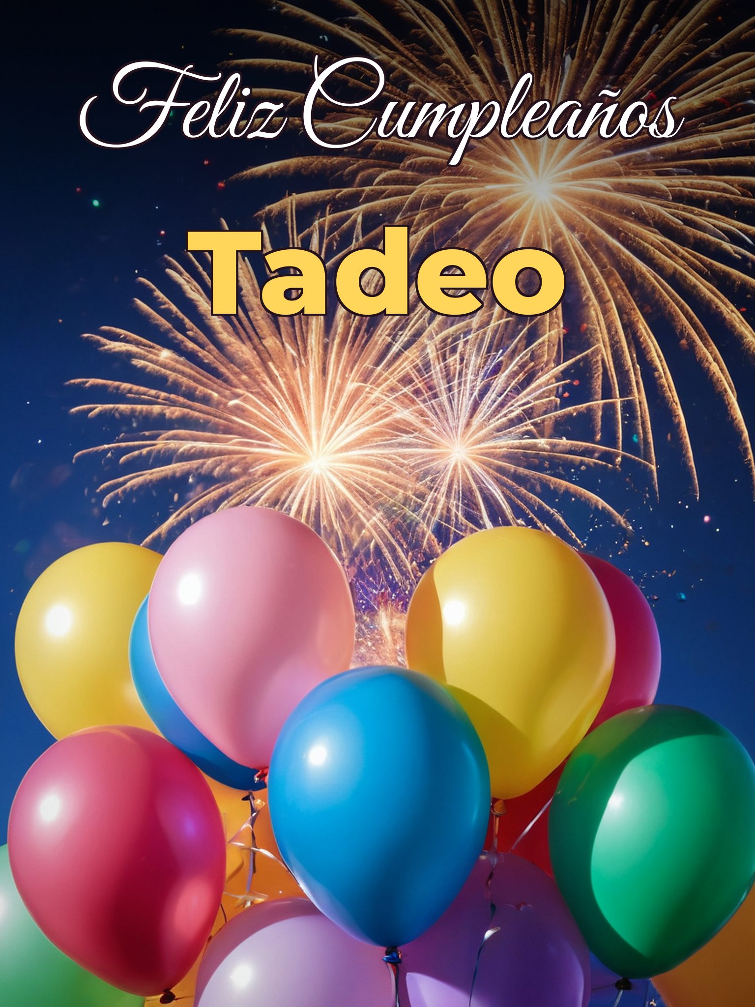 Feliz cumpleaños tadeo