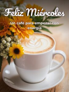 Feliz miércoles con cafe para Facebook gratis