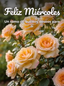 Feliz miércoles con flores hermosas para Facebook gratis