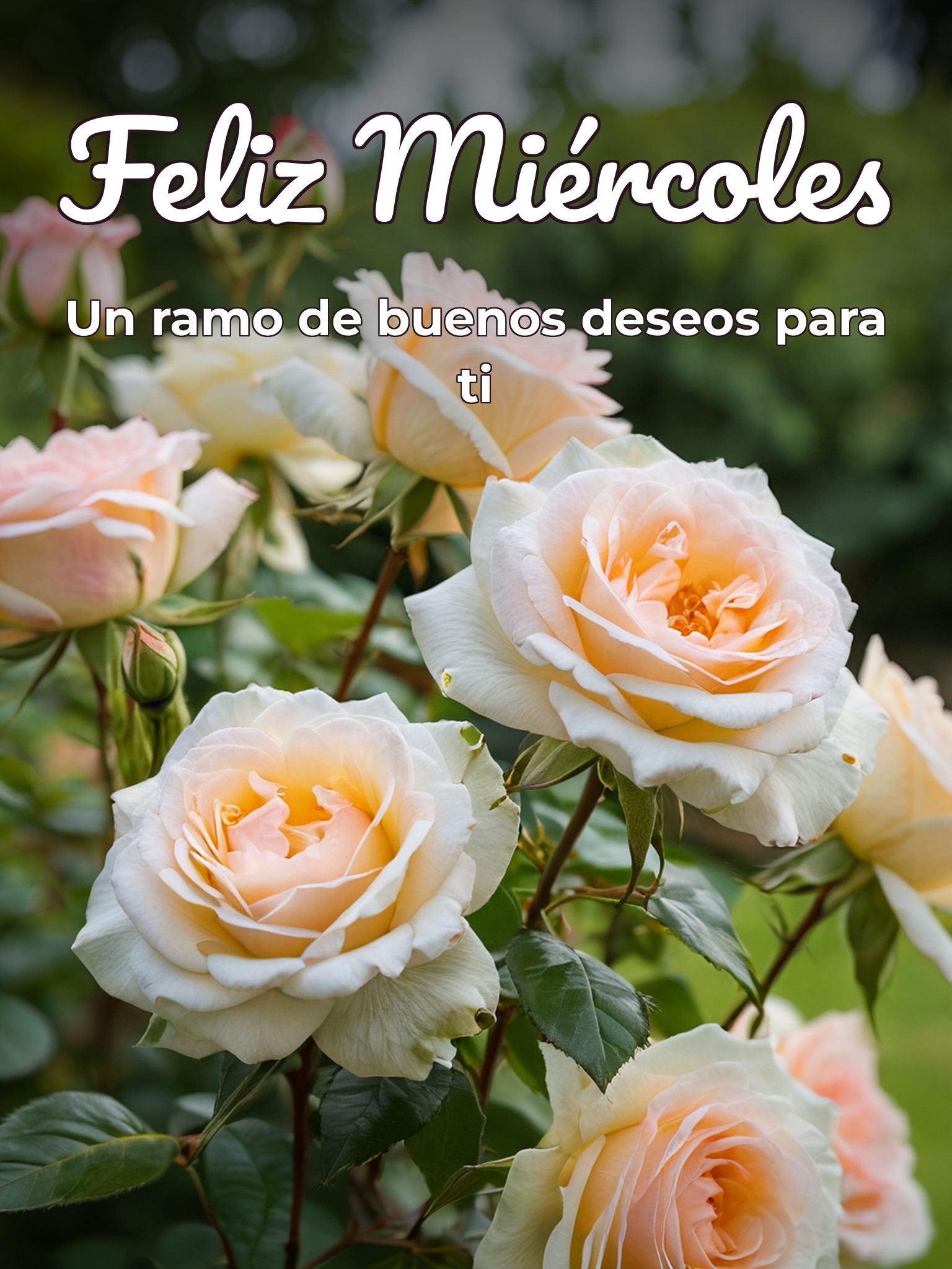 Feliz miércoles con flores hermosas para WhatsApp gratis para celular