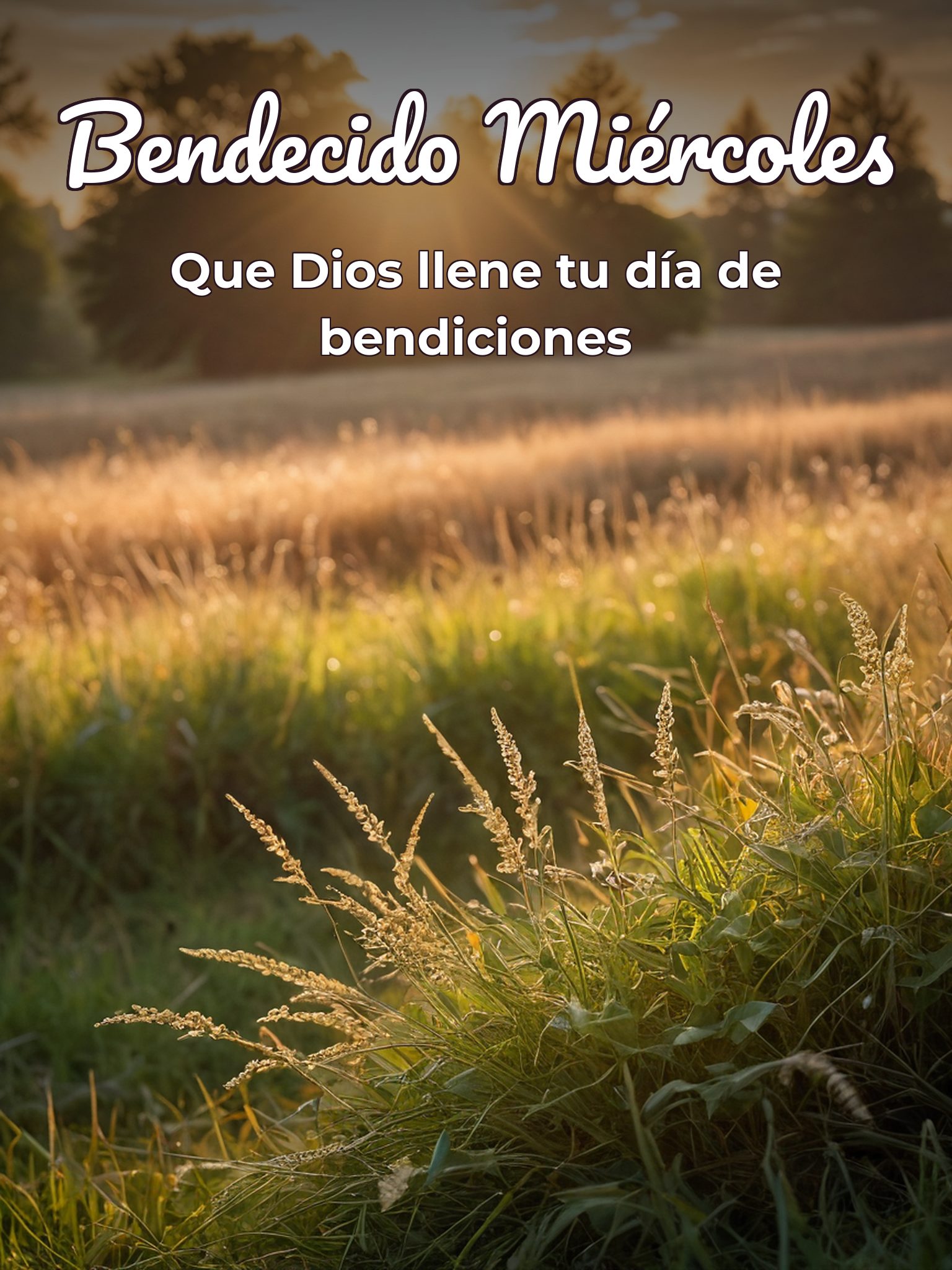 Feliz miércoles lleno de bendiciones para celular