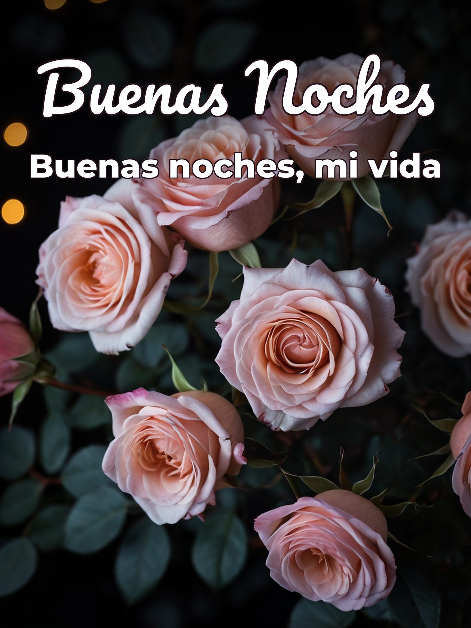 Buenas noches a tu amor para Facebook
