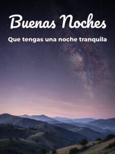 Buenas noches a una mujer para Facebook