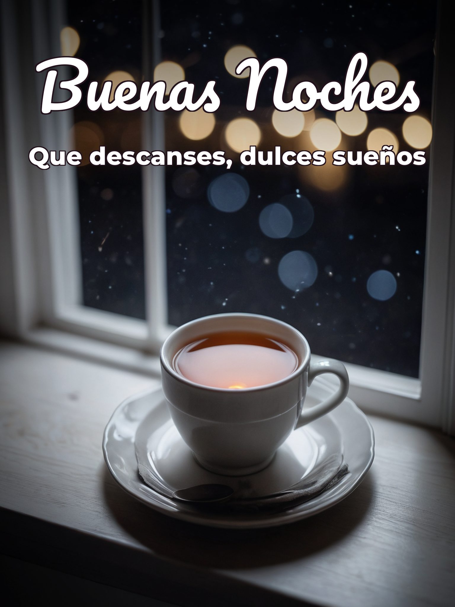 Buenas noches mujer para Facebook