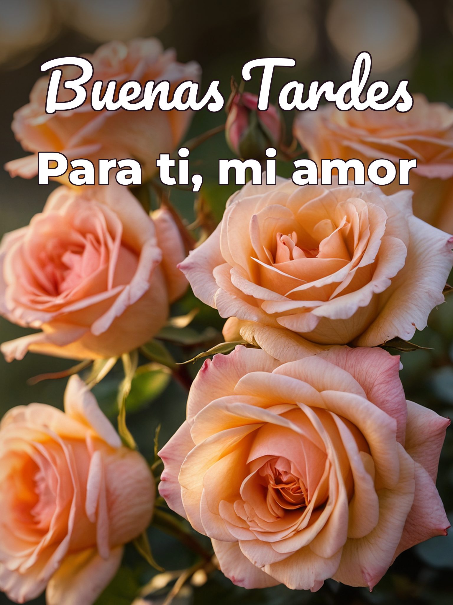 Buenas tardes amor de mi vida para WhatsApp celular
