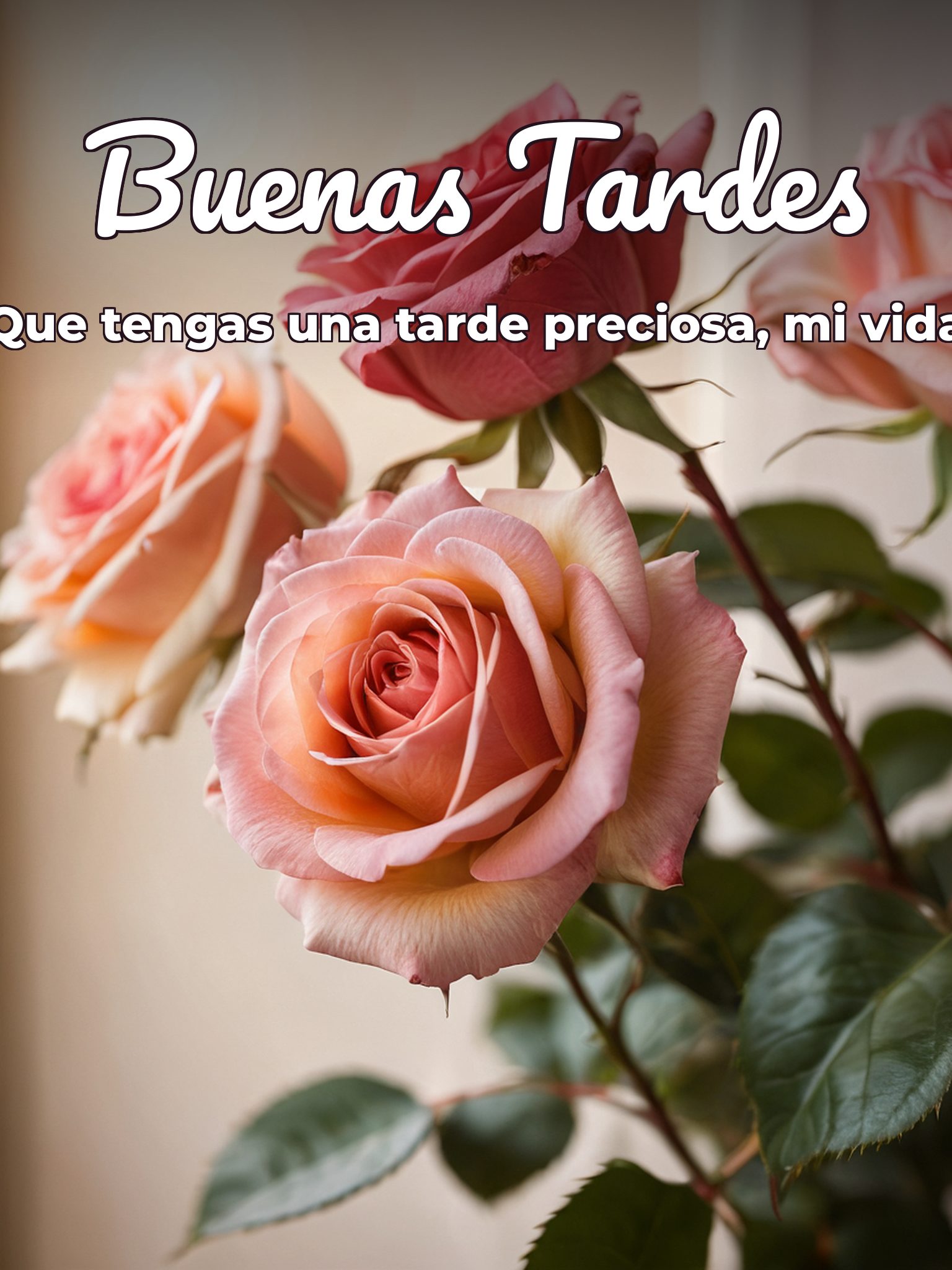 Buenas tardes para mi novia para WhatsApp celular