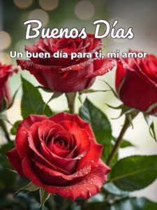 Buenos buenos días para mi amor
