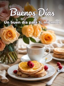 Buenos días a mi novia para mi amor