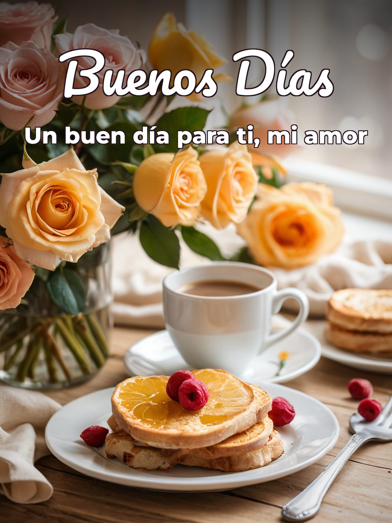 Buenos días a mi novia para mi amor