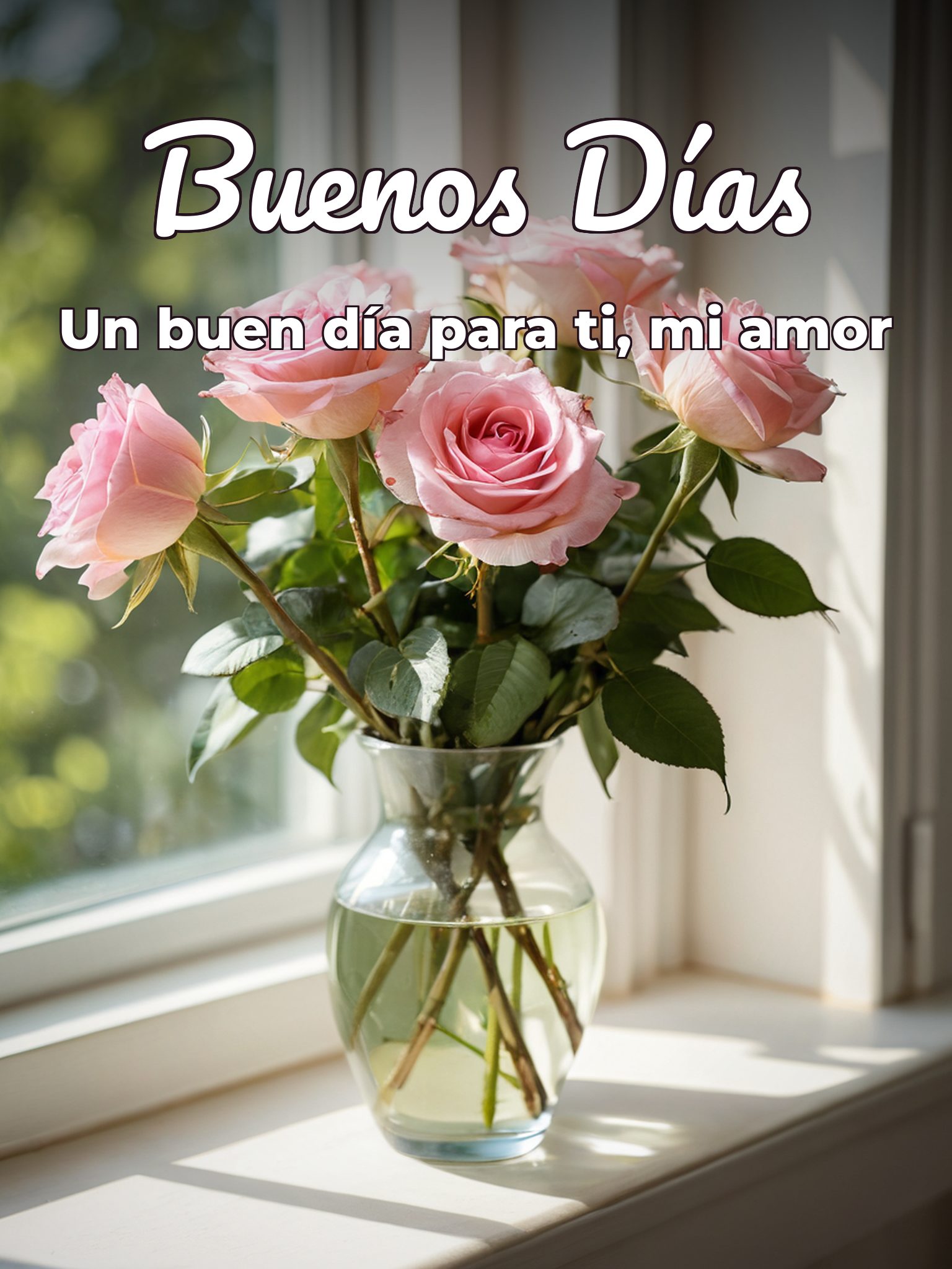 Buenos días a tu novia para Facebook
