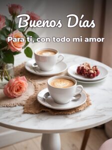 Buenos días a tu novia para una amiga