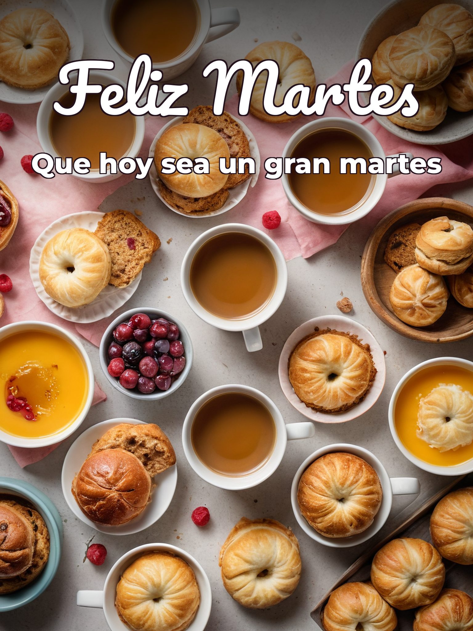Buenos días amigos feliz martes para celular