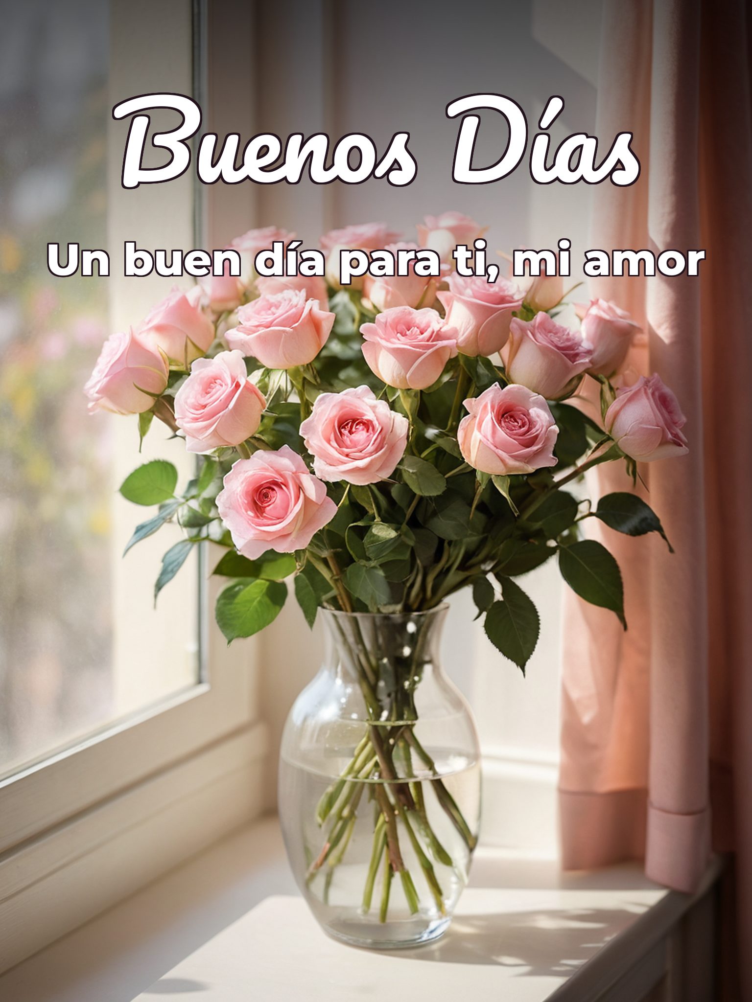 Buenos días amor para una amiga