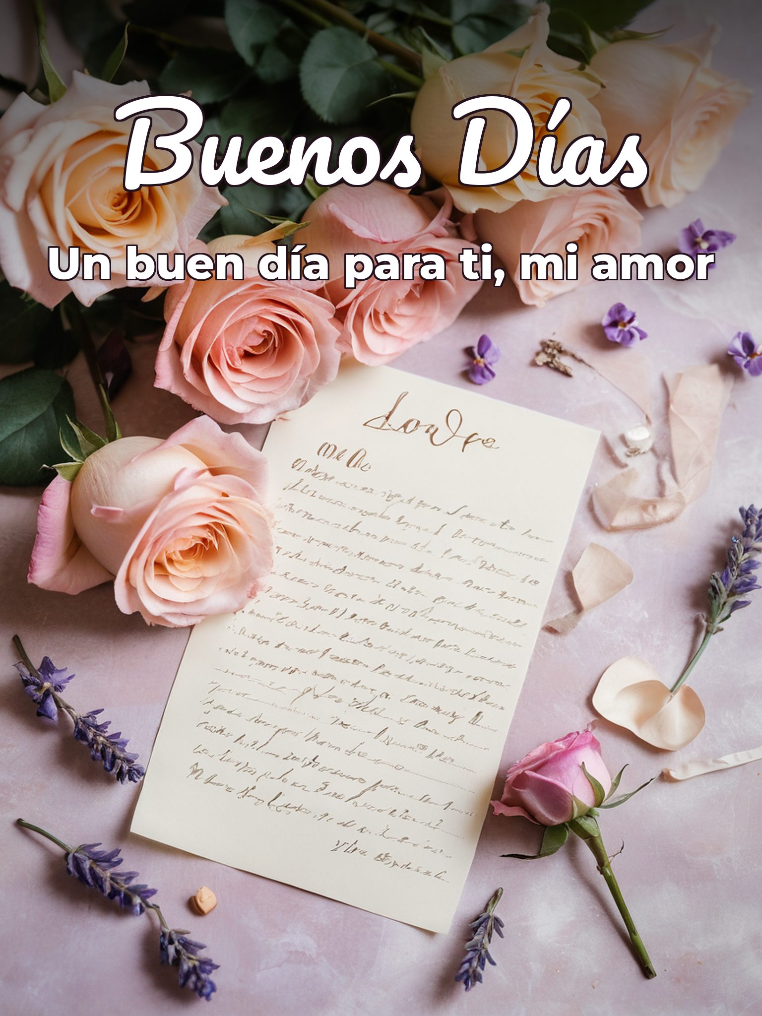 Buenos días amorcito de mi vida