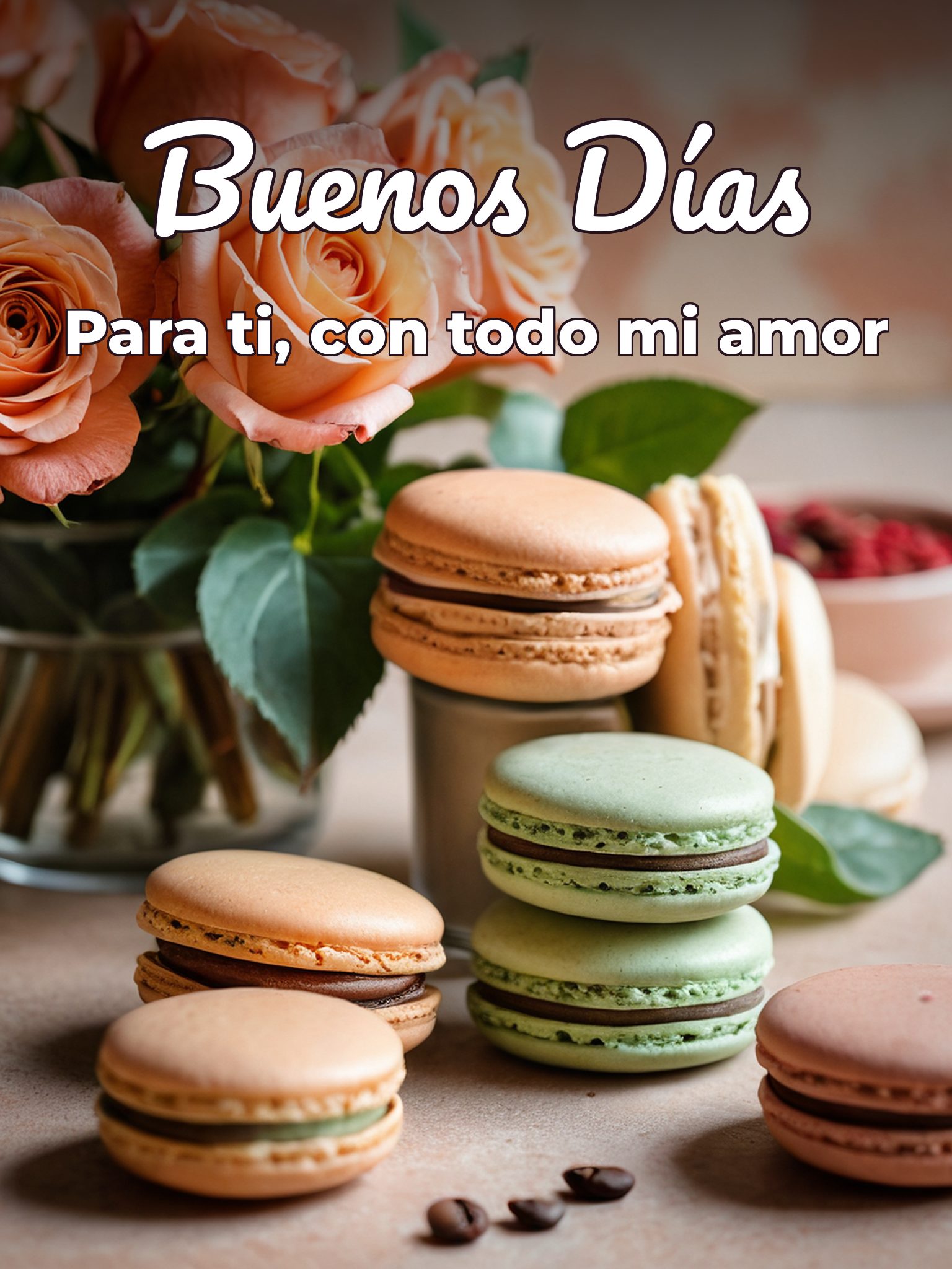 Buenos días amorosos para una amiga