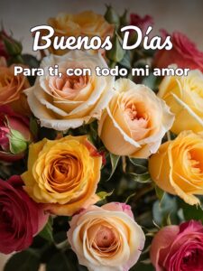 Buenos días con mucho amor para WhatsApp