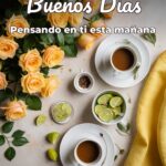 buenos días pensando en ti esta mañana