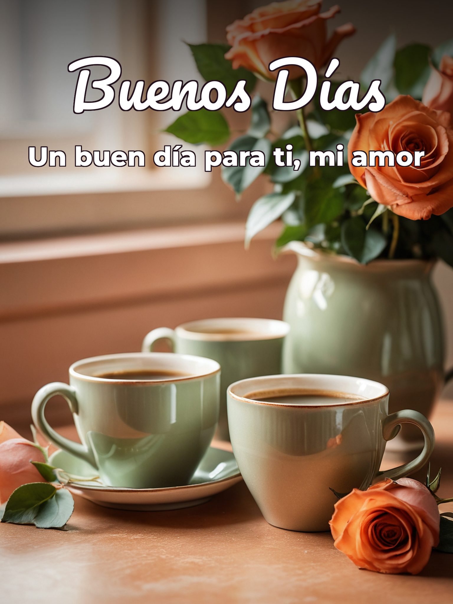 Buenos días fotos y frases para mi amor