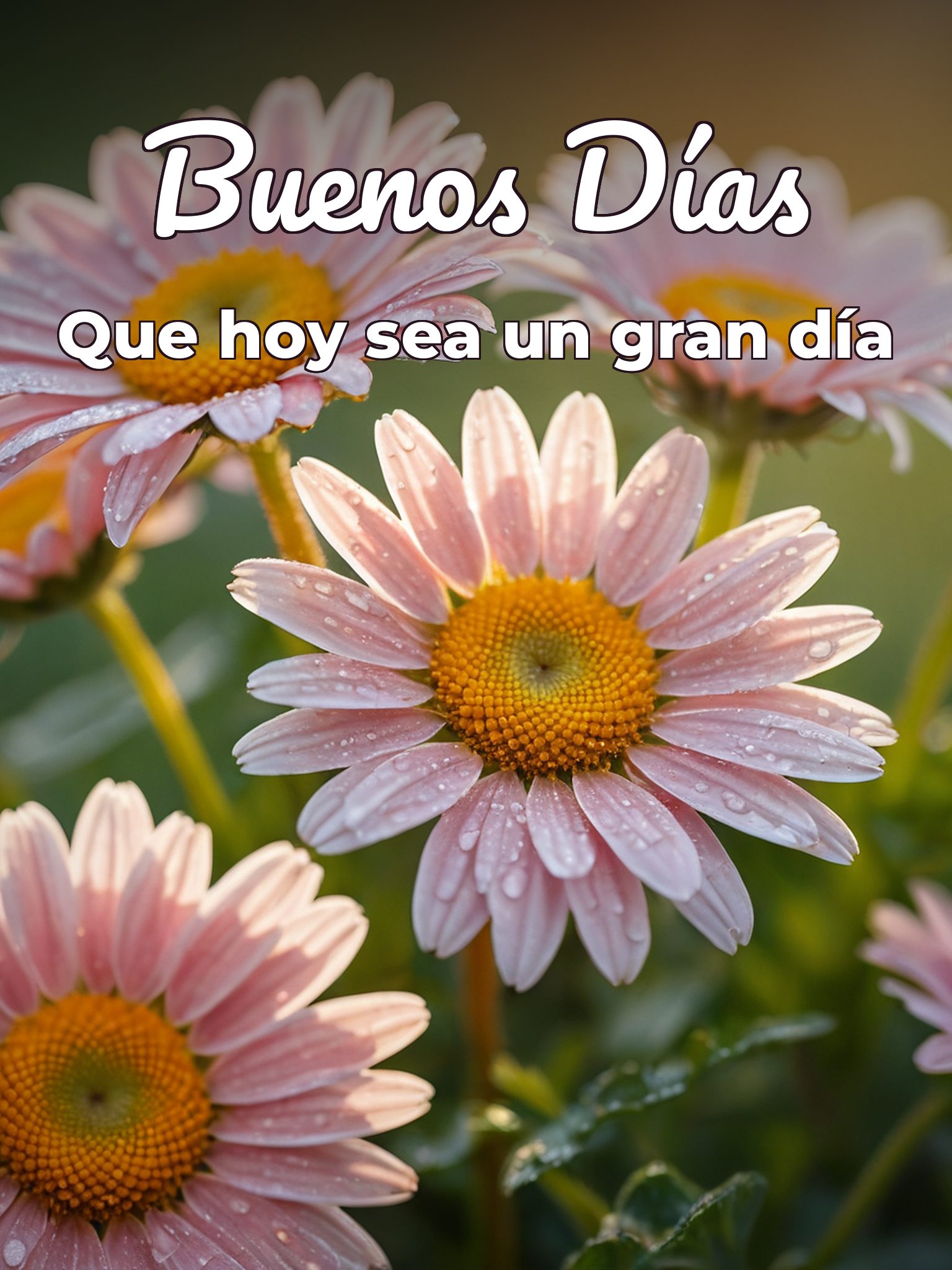 Buenos días hermosa para una amiga
