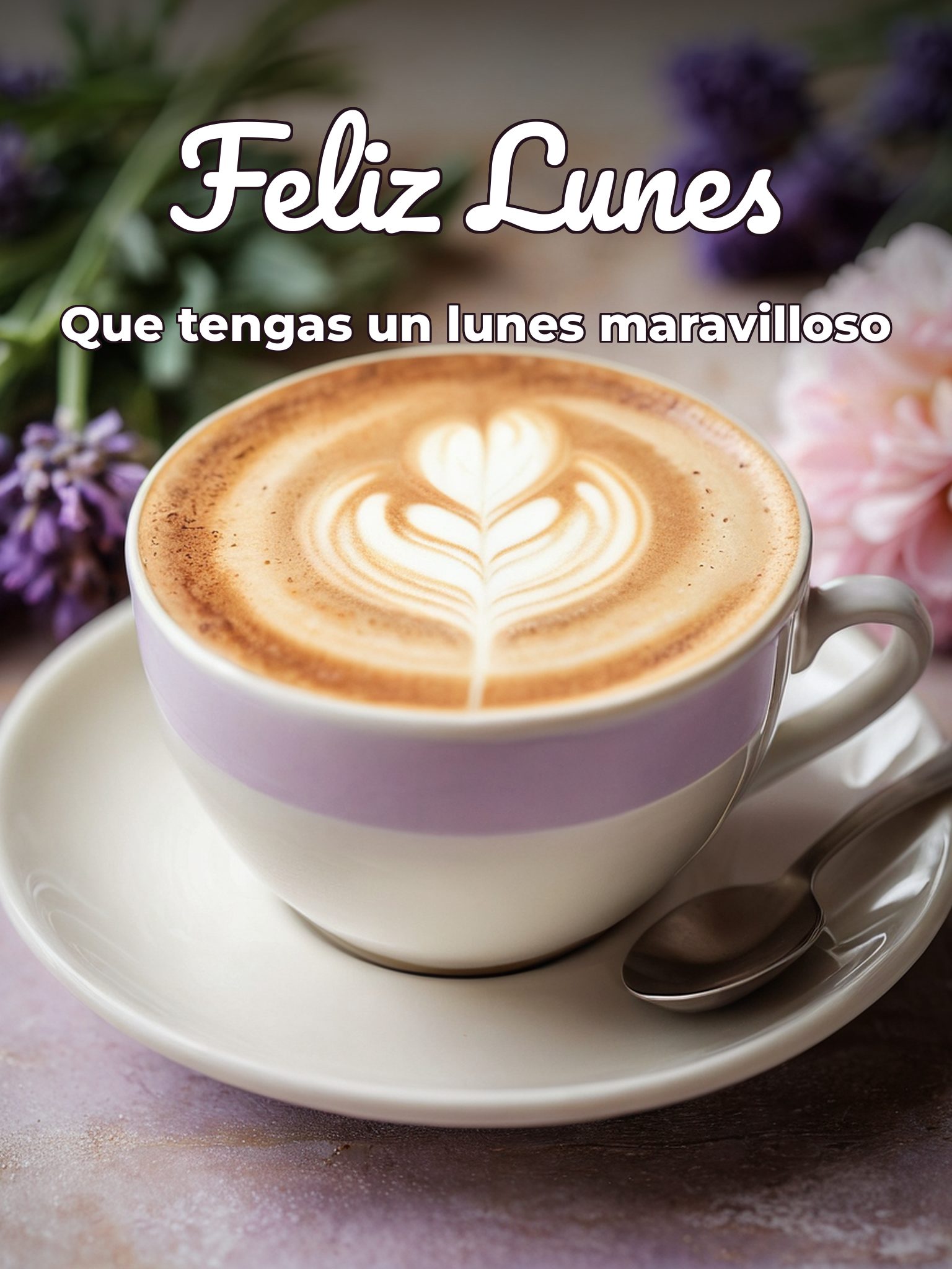 Buenos días lunes con flores para celular