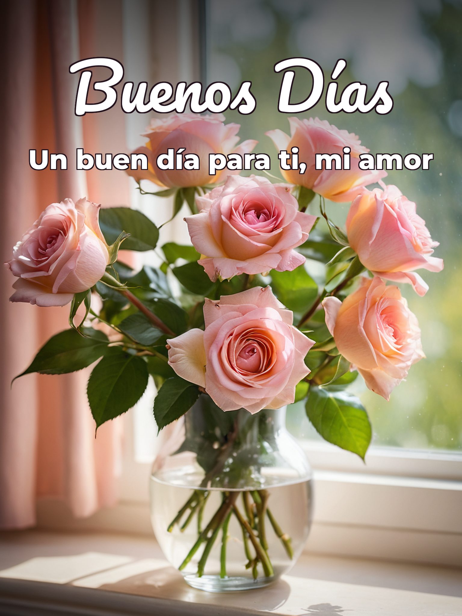 Buenos días mi amor hermoso para mi amor