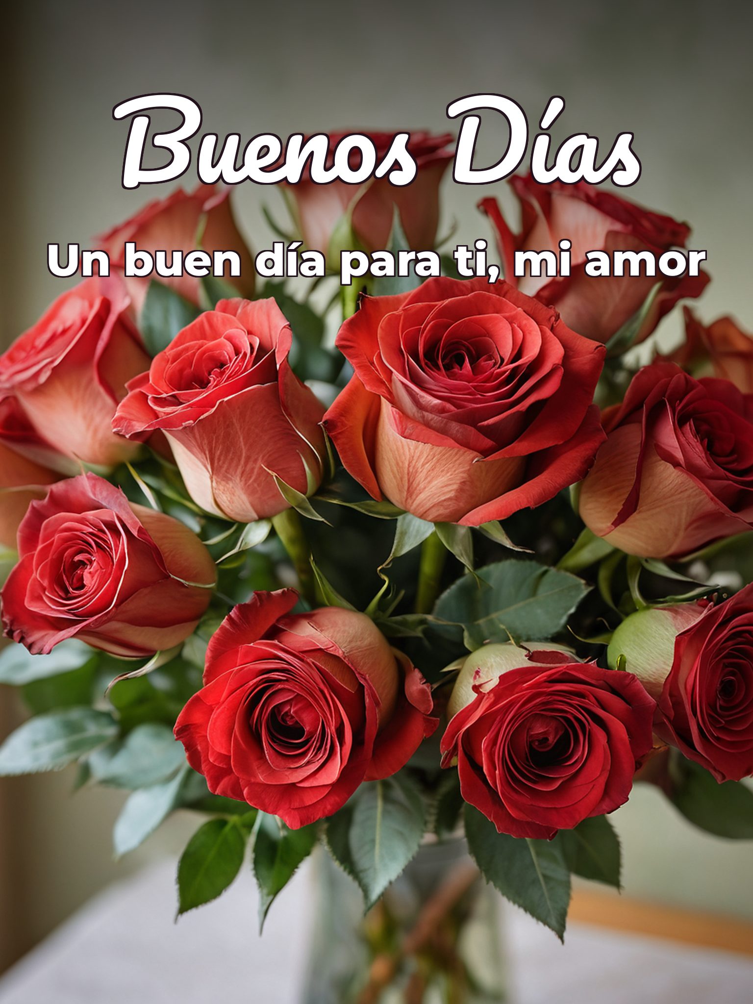 Buenos días mi amor para una amiga