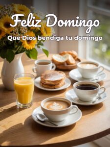 Buenos días y feliz domingo para celular